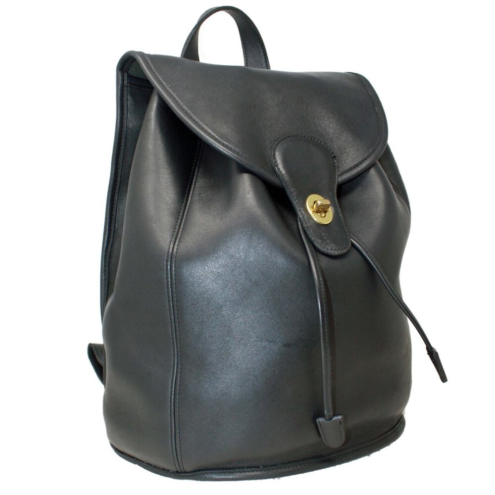 Coach XL Backpack Style 9943 in Black Leather, Travel Knapsack, UNISEX